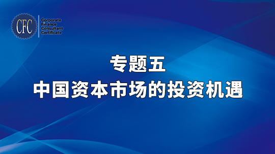 【专题五】中国资本市场的投资机遇